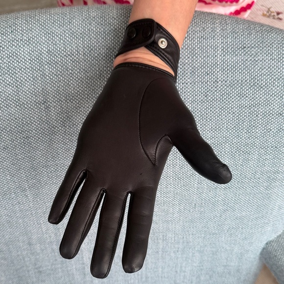 Agent Provocateur Black Leather Gloves, NWOT - Picture 2 of 7
